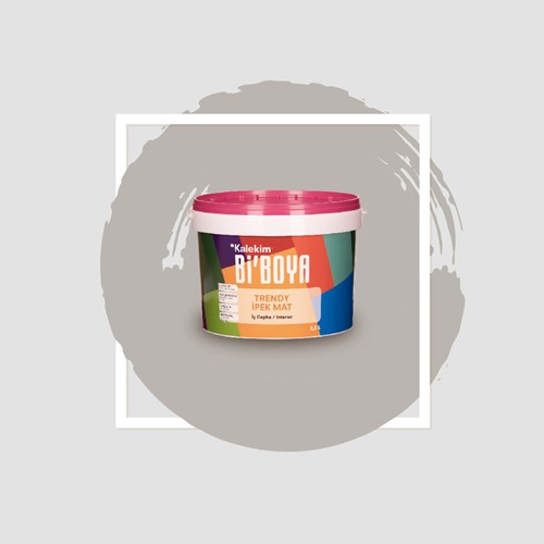 Bi'Boya Gri Krater İpek Mat İç Cephe Boya 0.75 LT 2.5 LT Krater