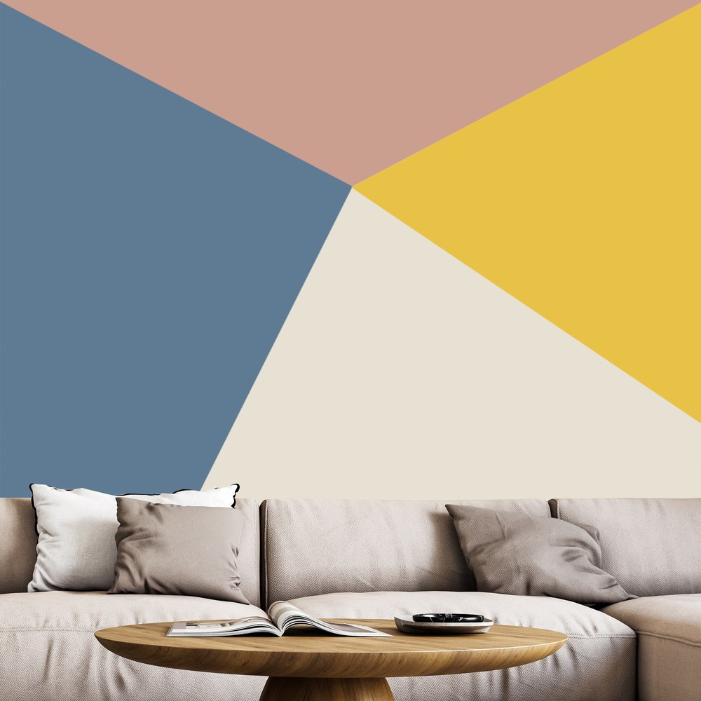 Geometrik Duvar Boyama Seti Beyaz 